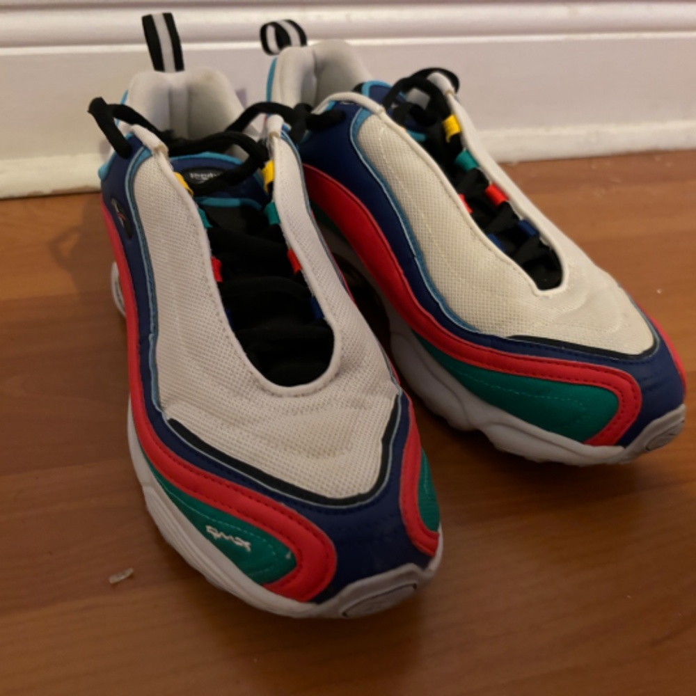 REEBOK DMX DAYTONA TRAINER SPORT SNEAKER MEN SHOES WHITE/BLUE/PINK SIZE 8
